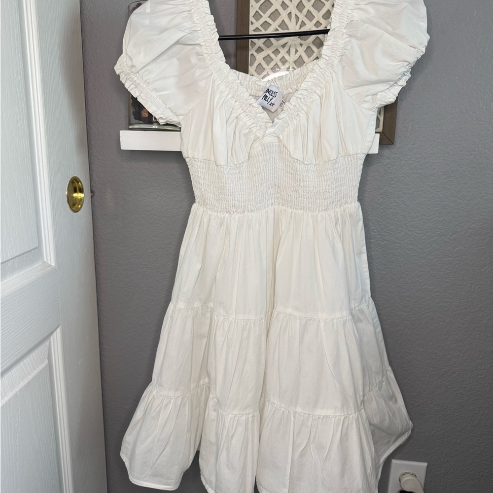 Princess Polly White Ruffled Mini Dress